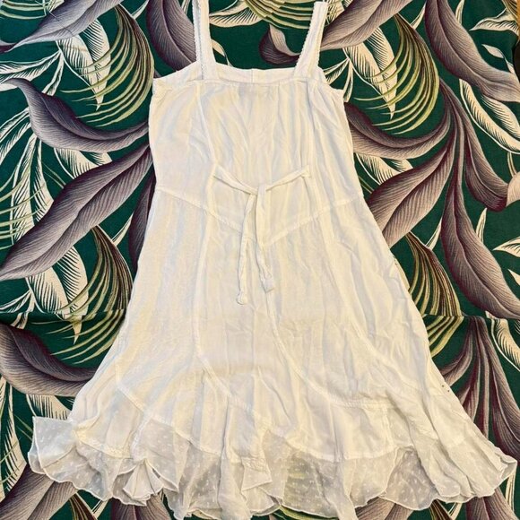 ETHEREAL Y2K Coline embroidered boho fairy sundress w/ asymmetrical lace skirt! - Picture 4 of 14